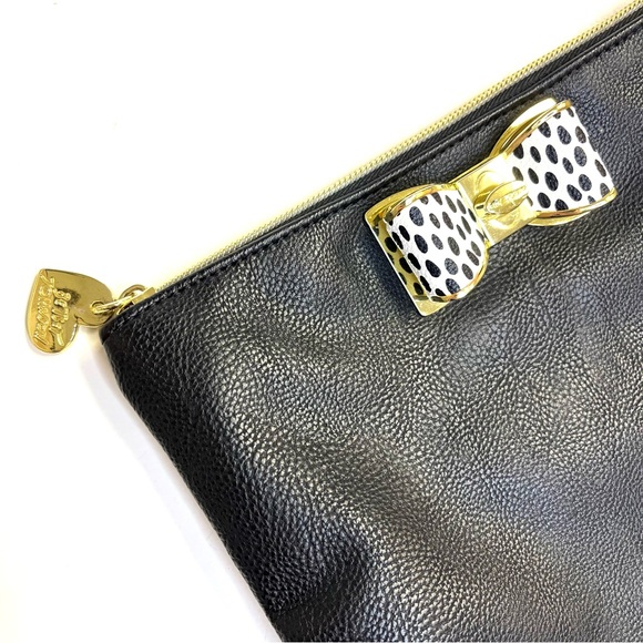 Betsey Johnson Black Fold-over Clutch - Picture 3 of 8